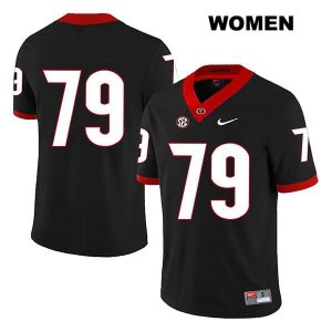 Women's Georgia Bulldogs NCAA #79 Isaiah Wilson Nike Stitched Black Legend Authentic No Name College Football Jersey GJZ4454XQ